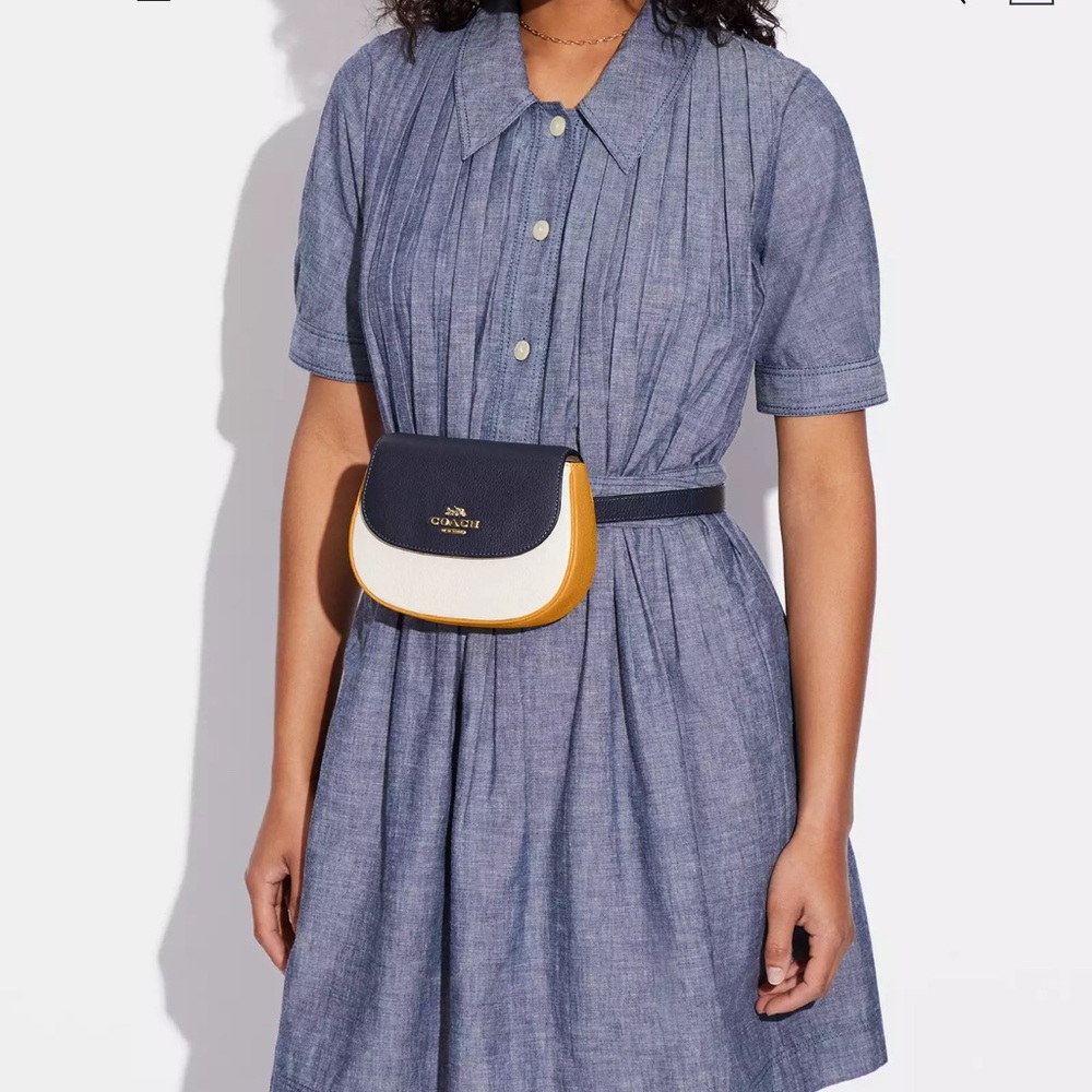 Coach Saddle Belt Bag in Colorblock NWT